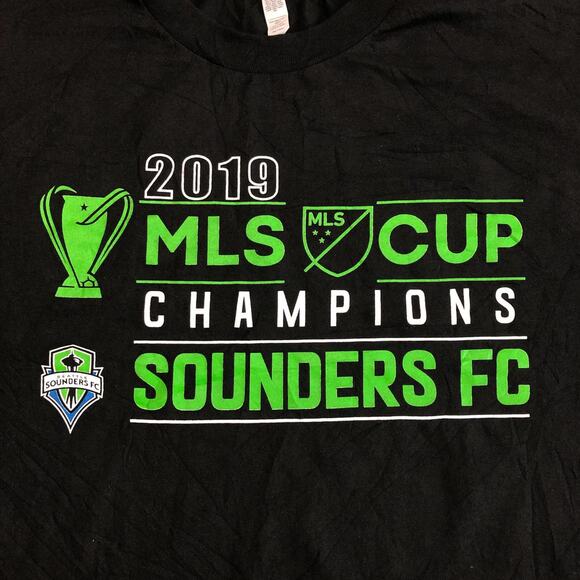 Men’s Black 2019 MLS Sounders FC Cup Champions Graphic Tee - Picture 5 of 5